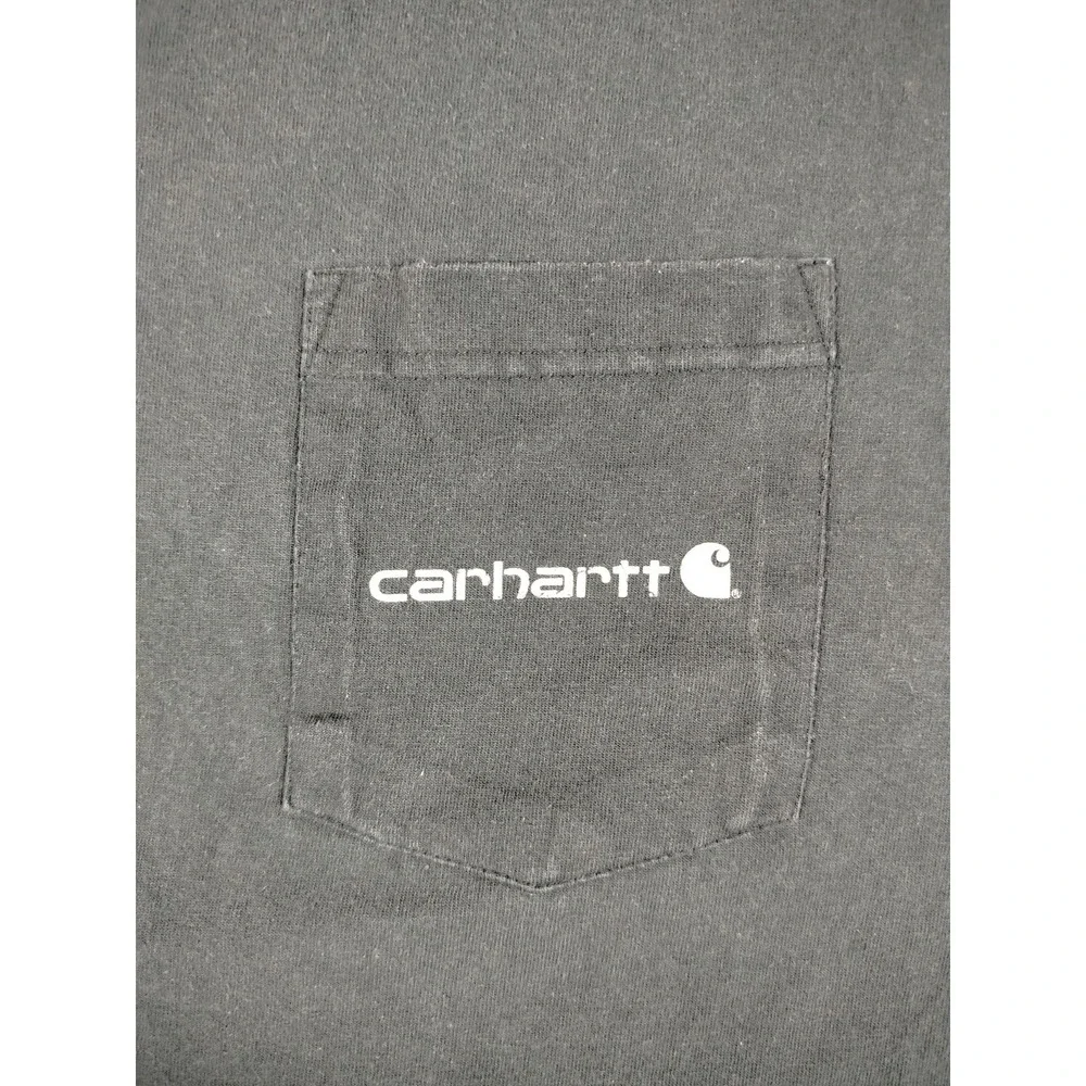 Carhartt Shirt Mens 2XL Black Original Fit Pocket Hunting Dogs Work Wear Durable